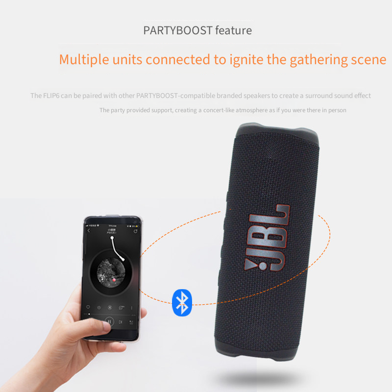 Coluna portátil JBL FLIP6 com  - Jbl Speaker Flip 6 avaliação e preço